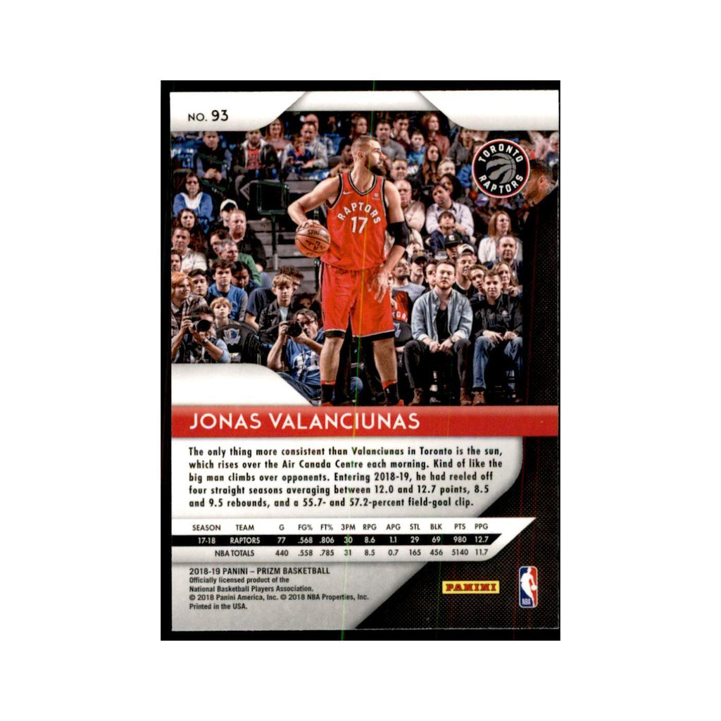 2018 Panini Prizm Jonas Valanciunas Basketball Cards #93