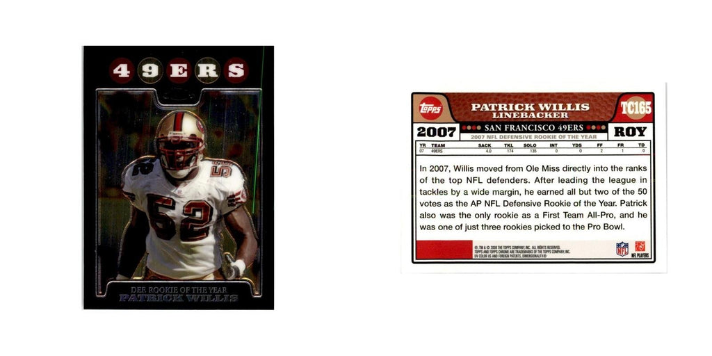 2008 Topps Chrome Patrick Willis Football Cards #TC165