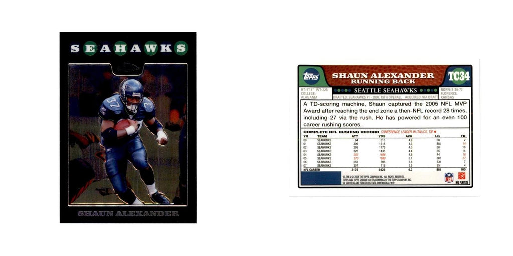 2008 Topps Chrome Shaun Alexander Football Cards #TC34