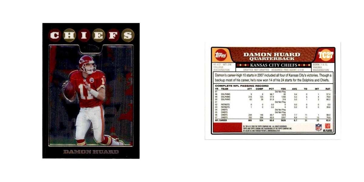2008 Topps Chrome Damon Huard Football Cards #TC27