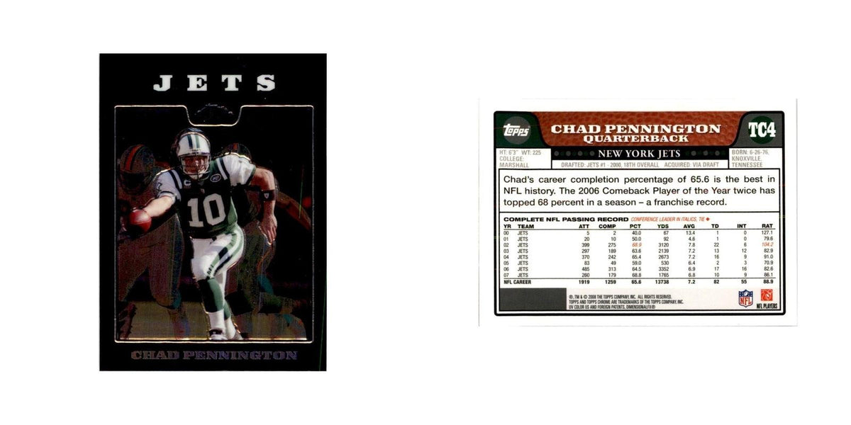 2008 Topps Chrome Chad Pennington Football Cards #TC4