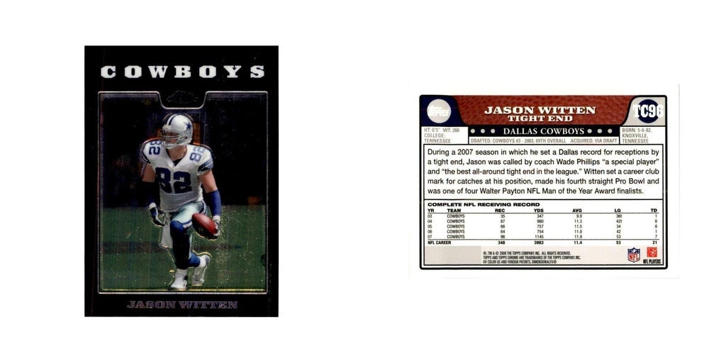 2008 Topps Chrome Jason Witten Football Cards #TC96