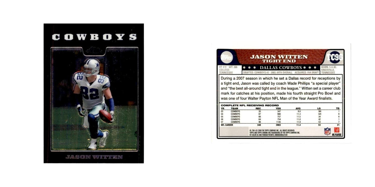 2008 Topps Chrome Jason Witten Football Cards #TC96