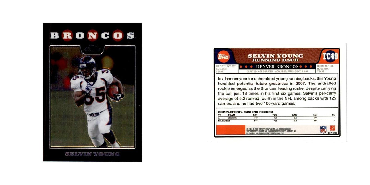 2008 Topps Chrome Selvin Young Football Cards #TC49