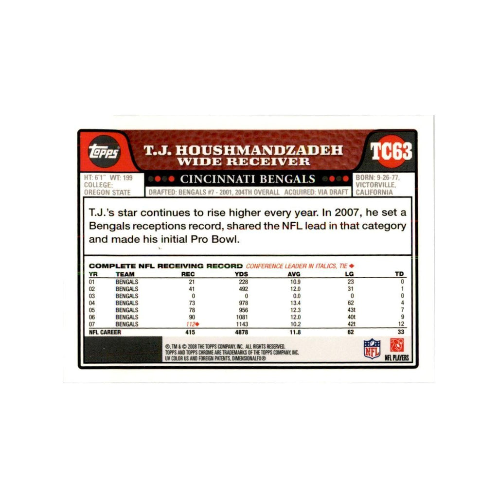 2008 Topps Chrome T.J. Houshmandzadeh Football Cards #TC63