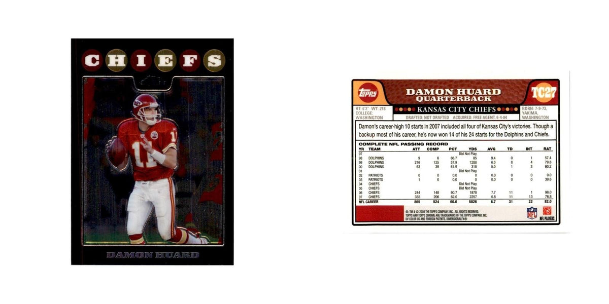 2008 Topps Chrome Damon Huard Football Cards #TC27