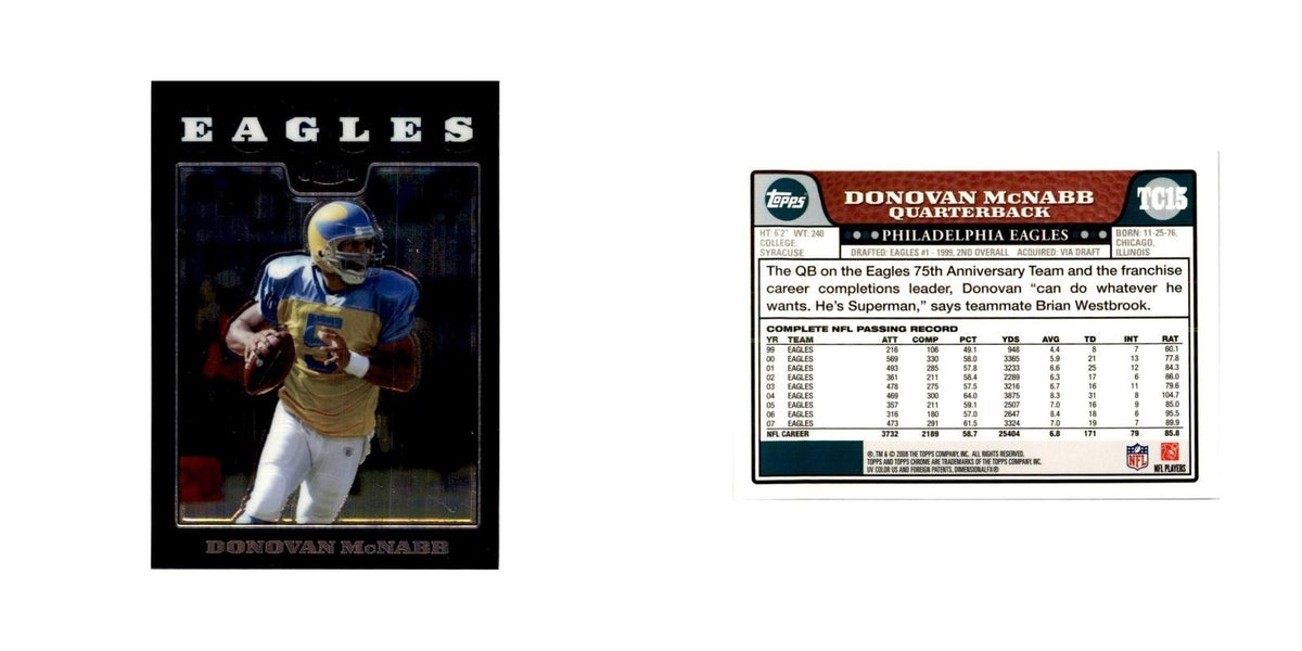 2008 Topps Chrome Donovan McNabb Football Cards #TC15