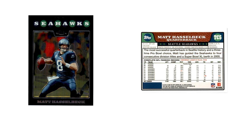 2008 Topps Chrome Matt Hasselbeck Football Cards #TC5
