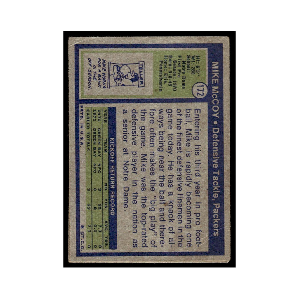 1972 Topps (Damaged) Virgil Carter Bengals #172