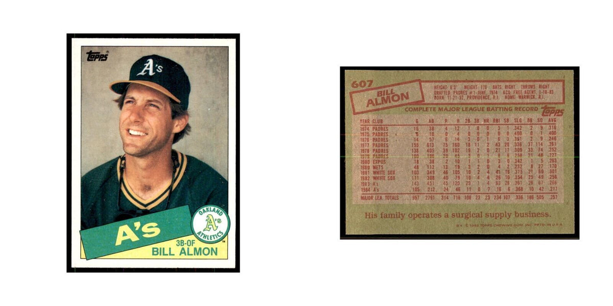 1985 Topps Bill Almon Baseball Cards #607