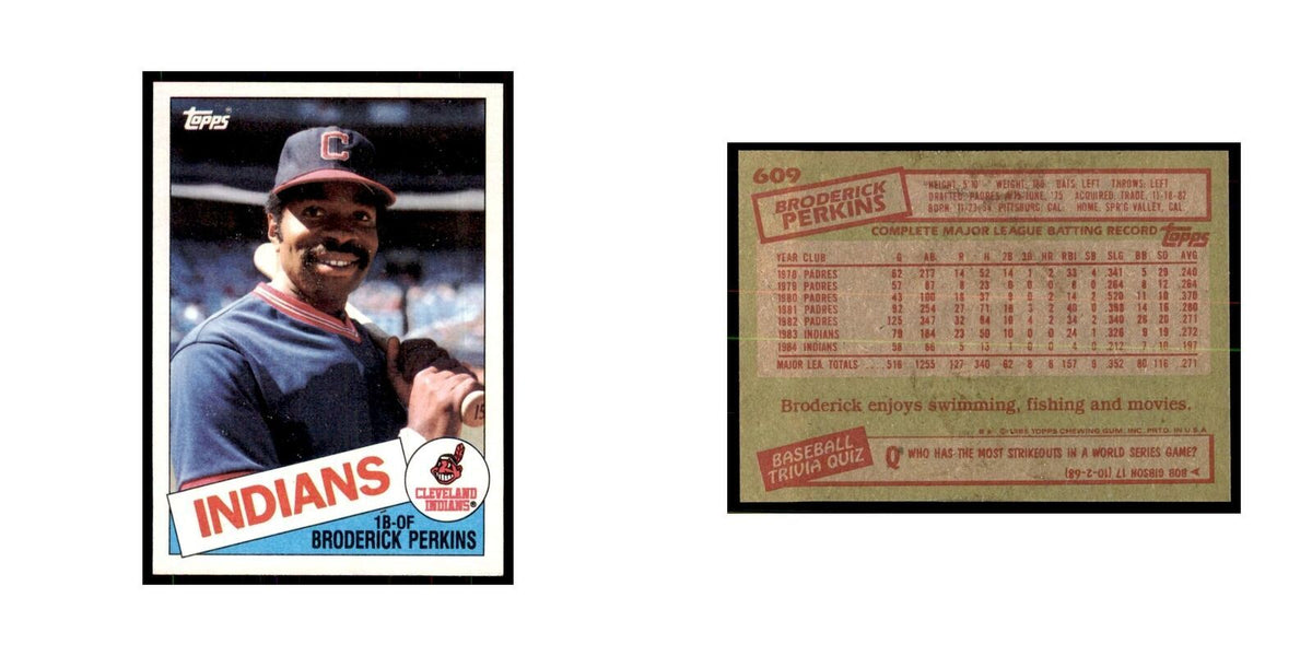 1985 Topps Broderick Perkins Baseball Cards #609