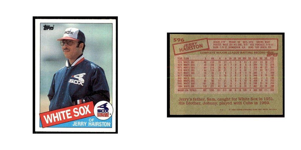 1985 Topps Jerry Hairston Baseball Cards #596