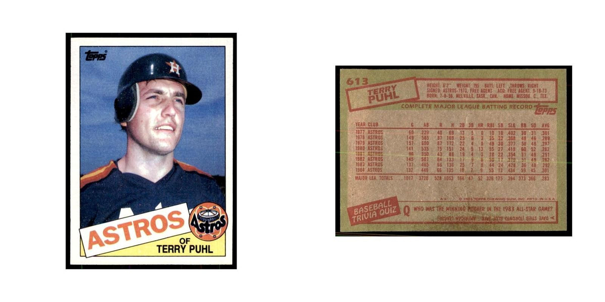 1985 Topps Terry Puhl Baseball Cards #613