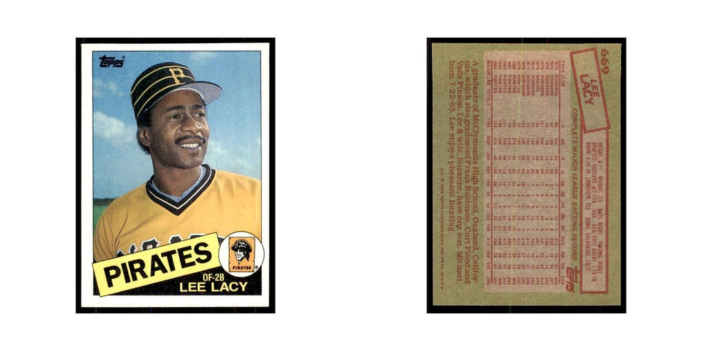 1985 Topps Lee Lacy Baseball Cards #669