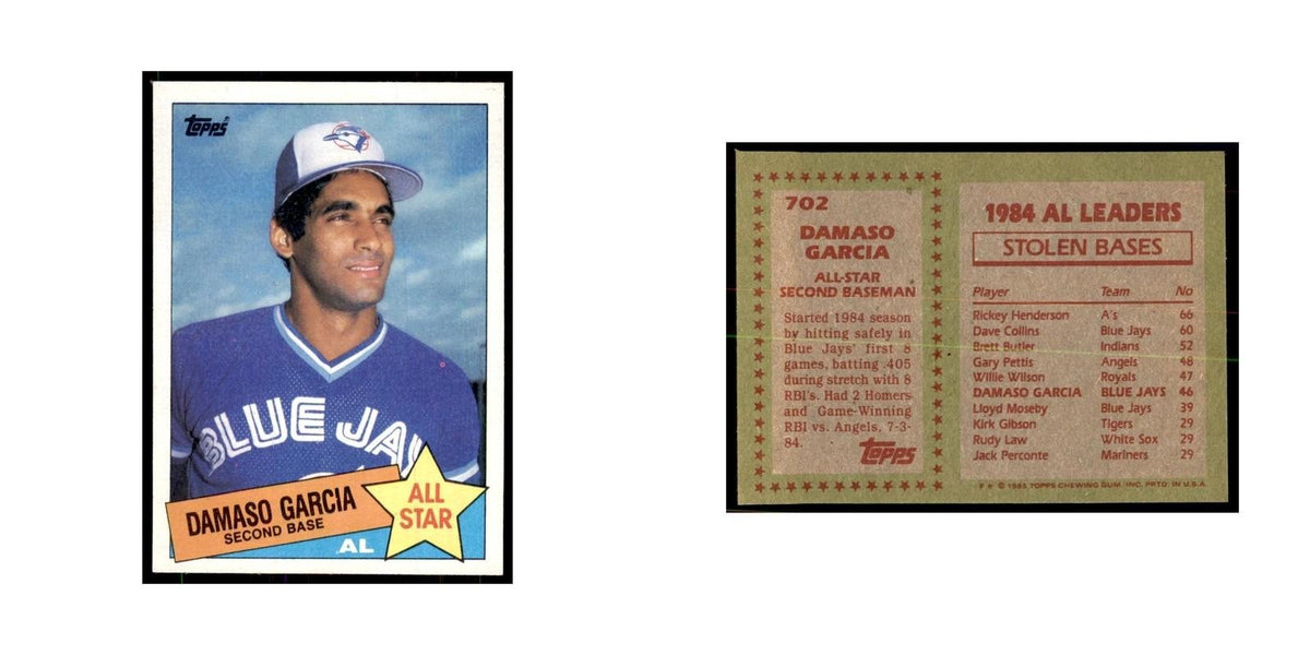 1985 Topps Damaso Garcia Baseball Cards #702