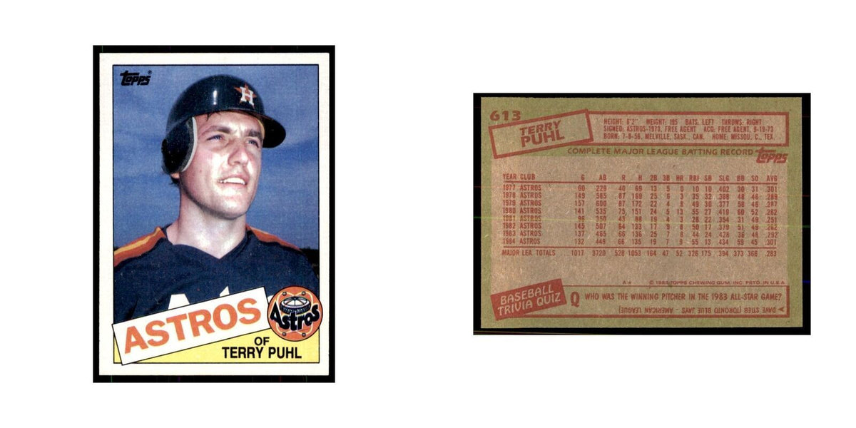 1985 Topps Terry Puhl Baseball Cards #613