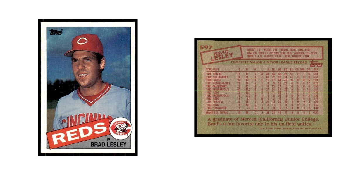 1985 Topps Brad Lesley Baseball Cards #597