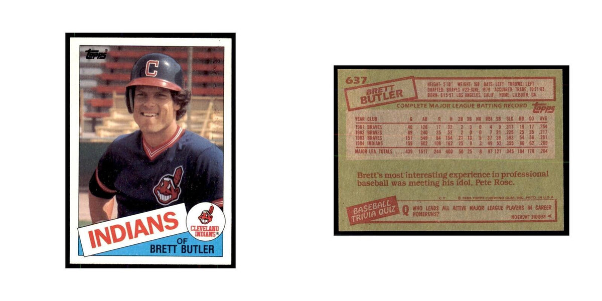 1985 Topps Brett Butler Baseball Cards #637