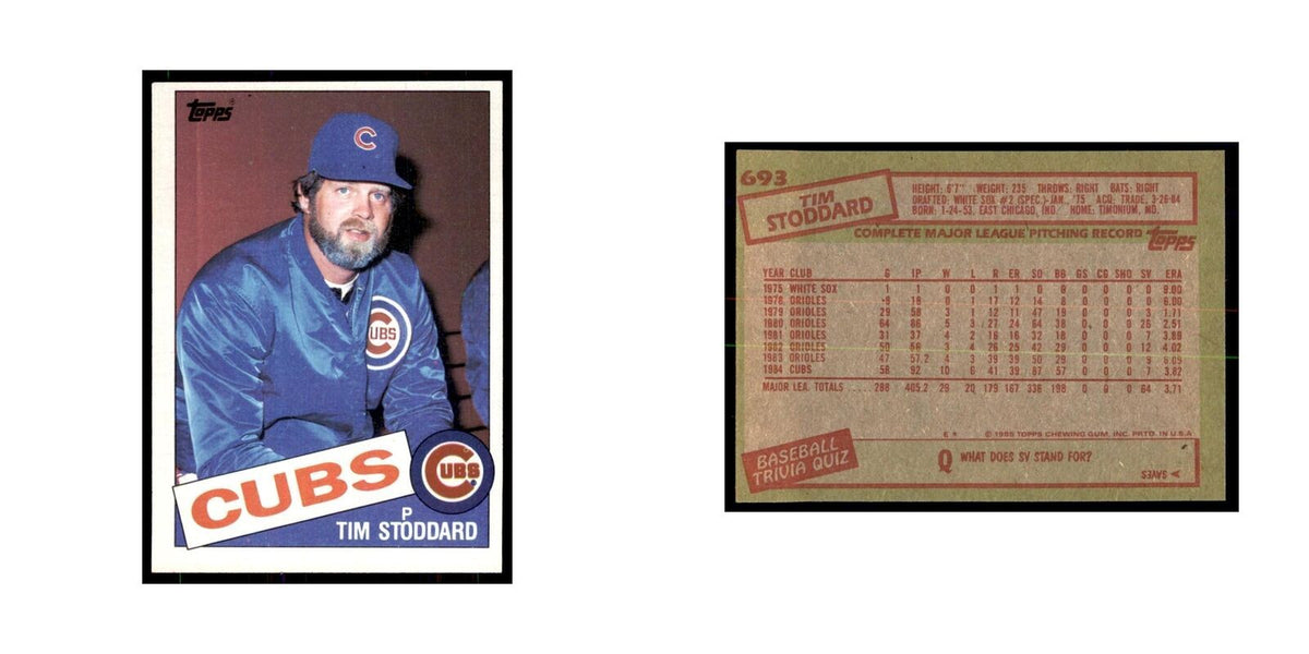 1985 Topps Tim Stoddard Baseball Cards #693