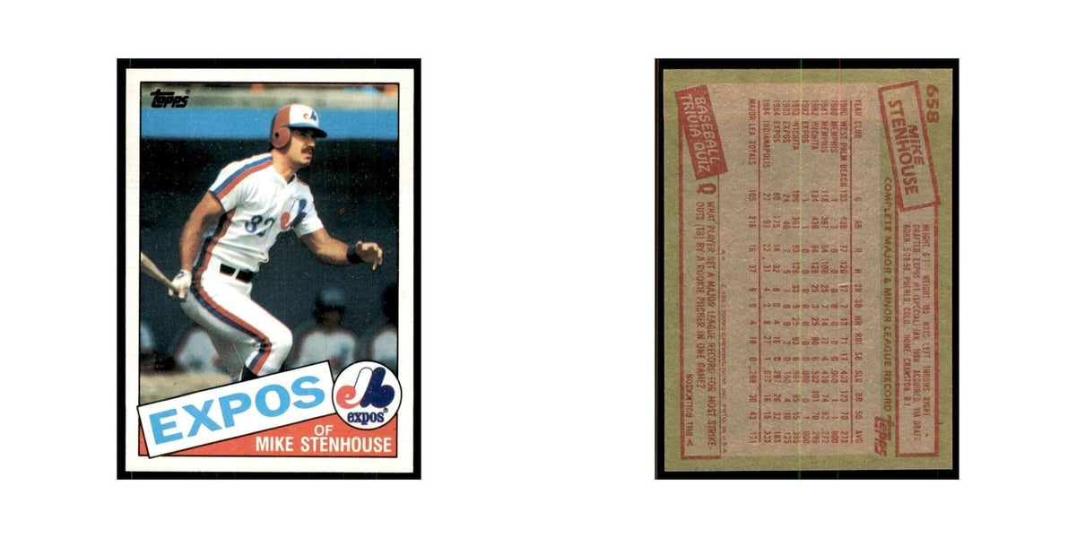 1985 Topps Mike Stenhouse Baseball Cards #658