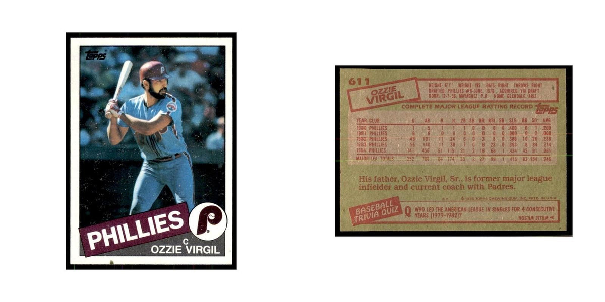 1985 Topps Ozzie Virgil Baseball Cards #611