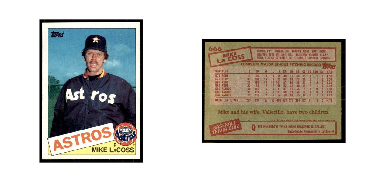 1985 Topps Mike LaCoss Baseball Cards #666