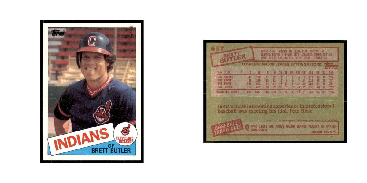 1985 Topps Brett Butler Baseball Cards #637