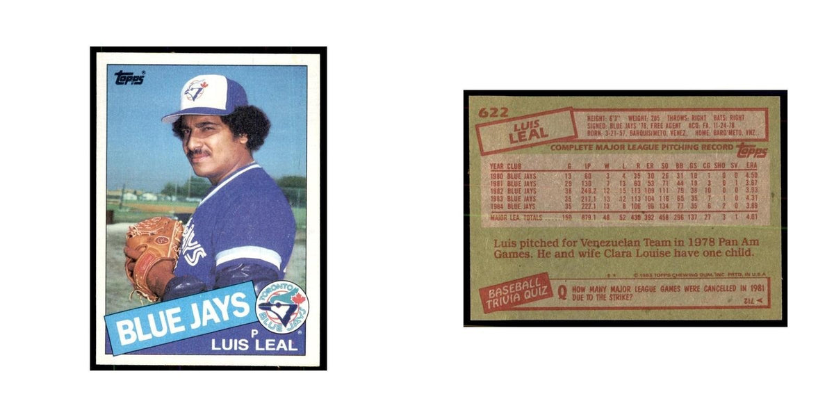 1985 Topps Luis Leal Baseball Cards #622