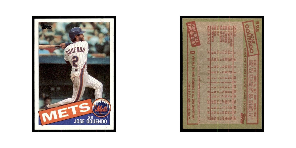 1985 Topps Jose Oquendo Baseball Cards #598