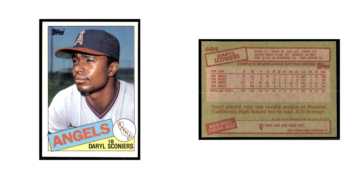 1985 Topps Daryl Sconiers Baseball Cards #604