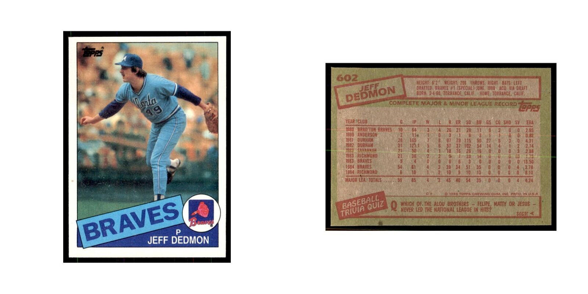 1985 Topps Jeff Dedmon Baseball Cards #602