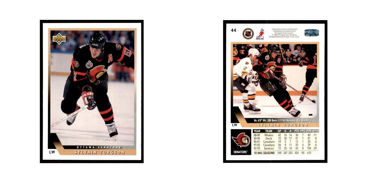 1993 Upper Deck Sylvain Turgeon Hockey Cards #44