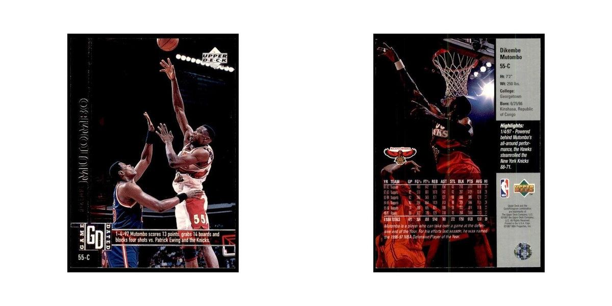 Dikembe Mutombo 1997 Upper Deck Game Dated Memorable Moments #4 Atlanta Hawks NM