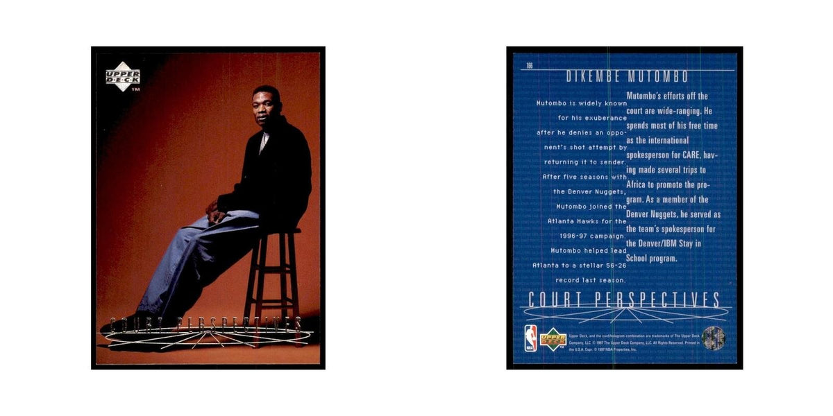 Dikembe Mutombo 1997 Upper Deck #166 Atlanta Hawks Basketball Card NM