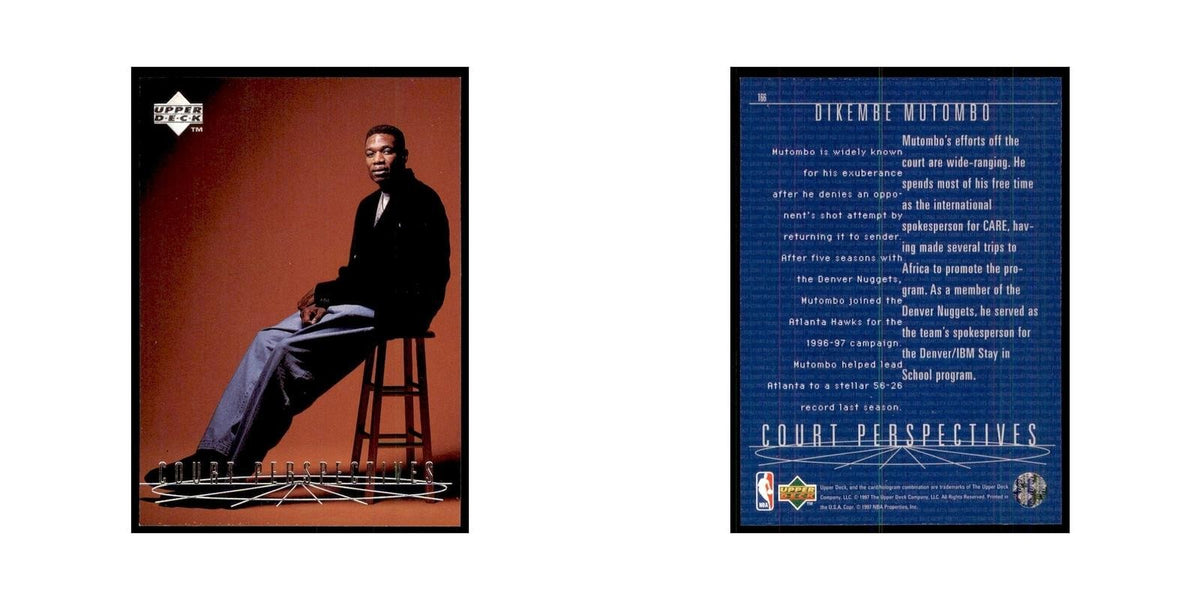 Dikembe Mutombo 1997 Upper Deck #166 Atlanta Hawks Basketball Card NM