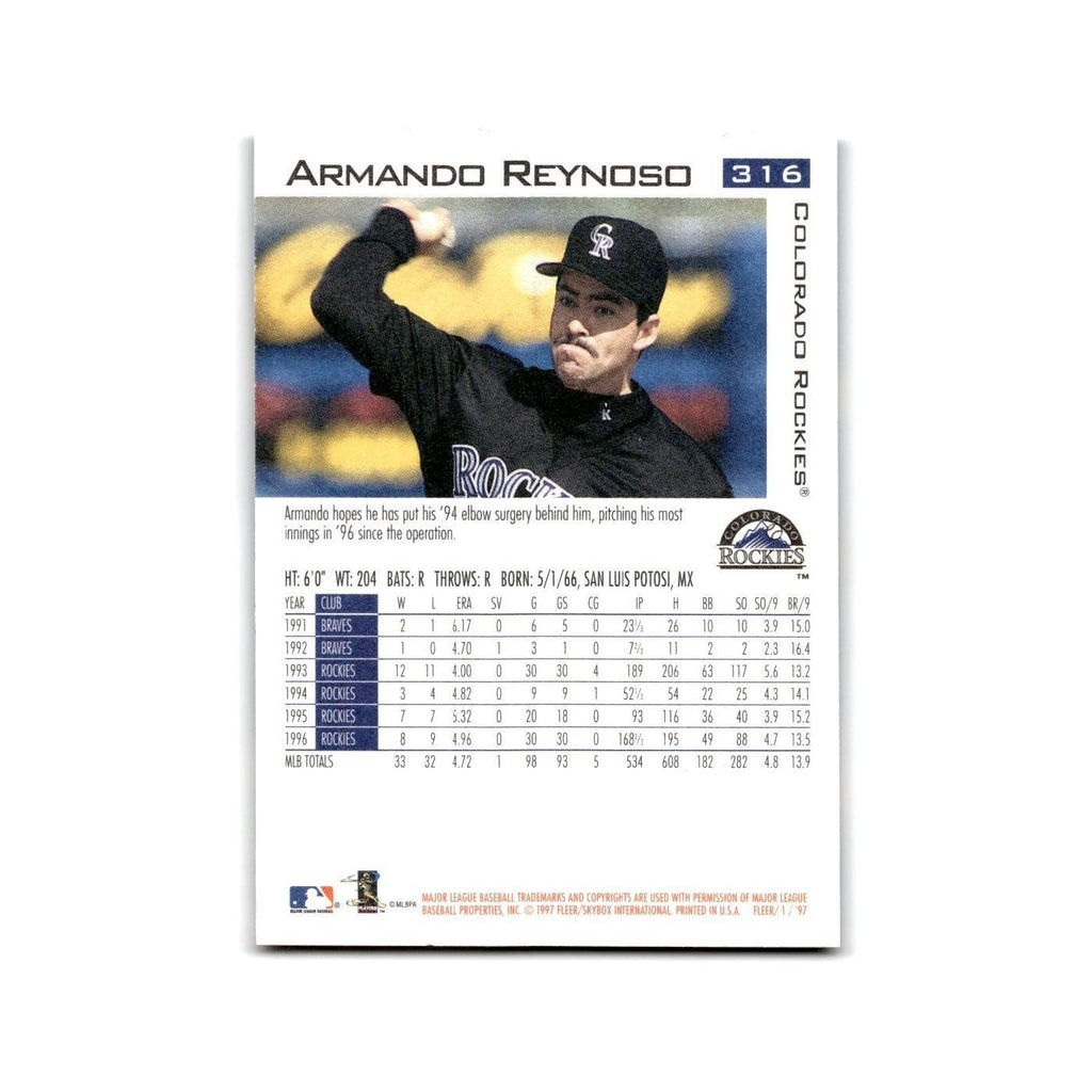Armando Reynoso 1997 Fleer #316 Colorado Rockies Baseball Card NM