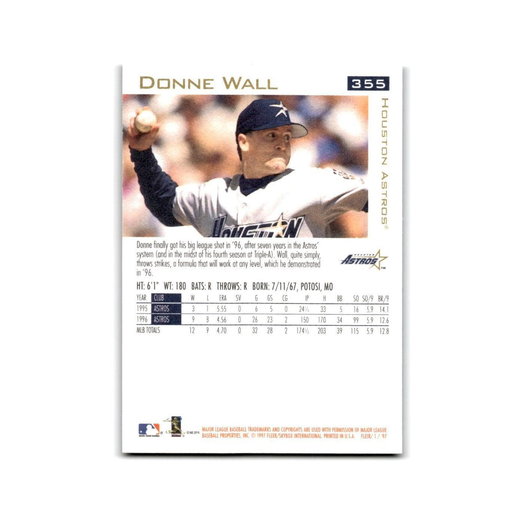Donne Wall 1997 Fleer #355 Houston Astros Baseball Card NM