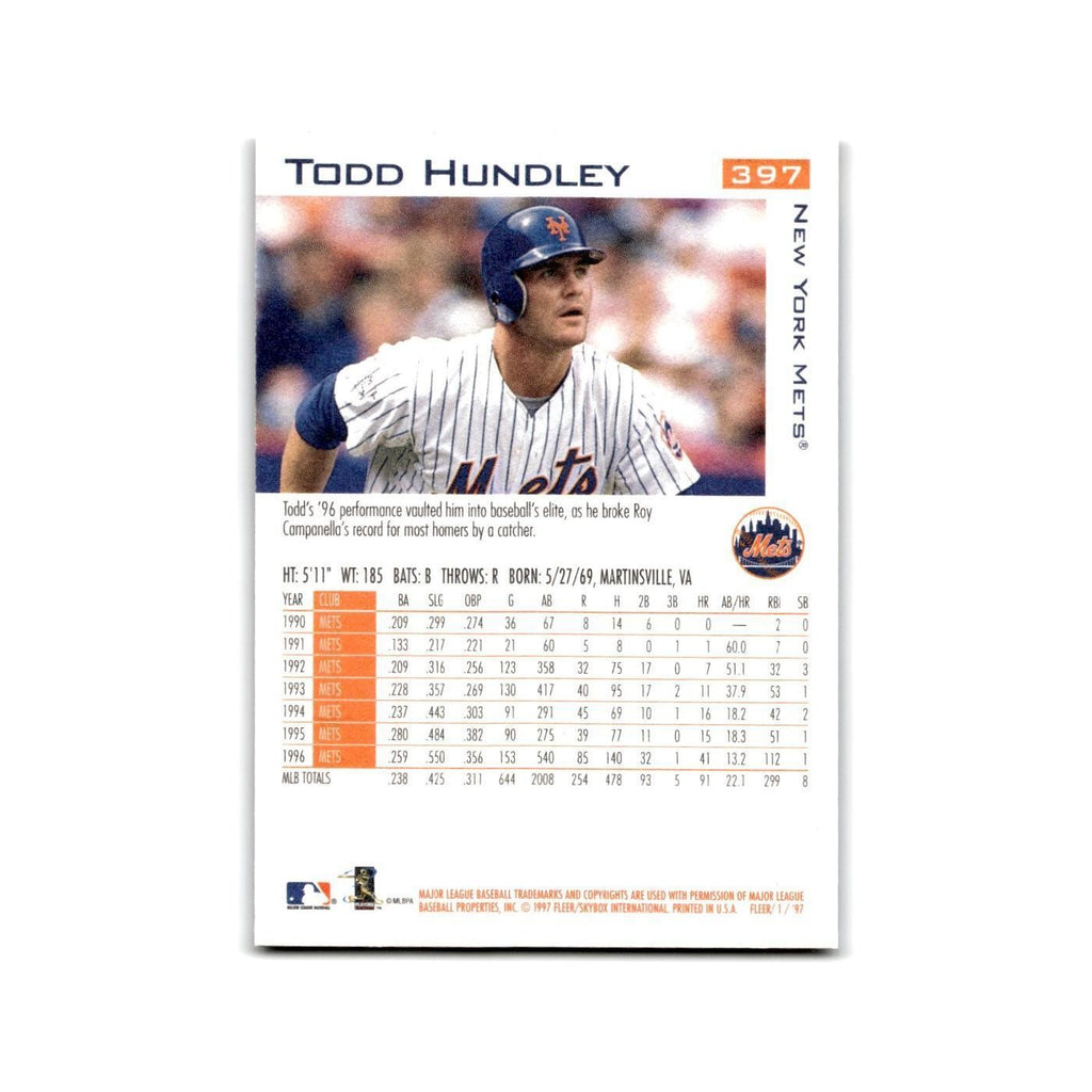 Todd Hundley 1997 Fleer #397 New York Mets Baseball Card NM