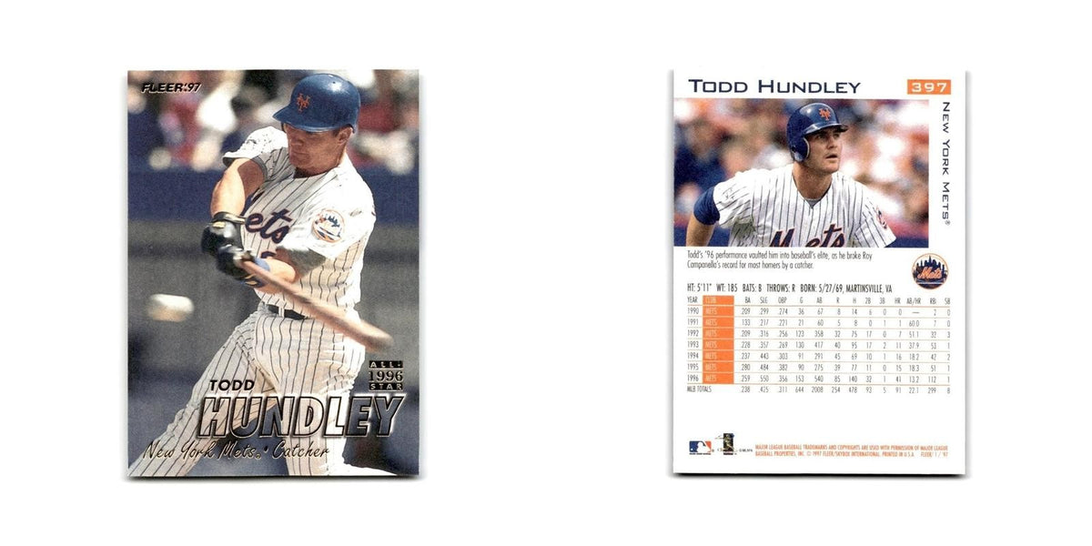 Todd Hundley 1997 Fleer #397 New York Mets Baseball Card NM