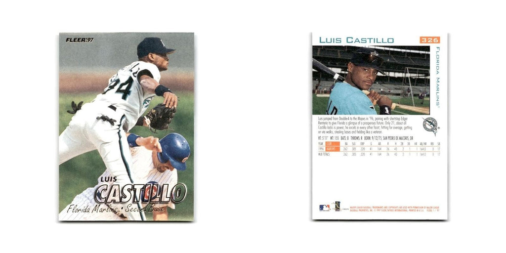 Luis Castillo 1997 Fleer #326 Florida Marlins Baseball Card NM