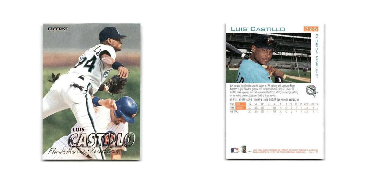 Luis Castillo 1997 Fleer #326 Florida Marlins Baseball Card NM