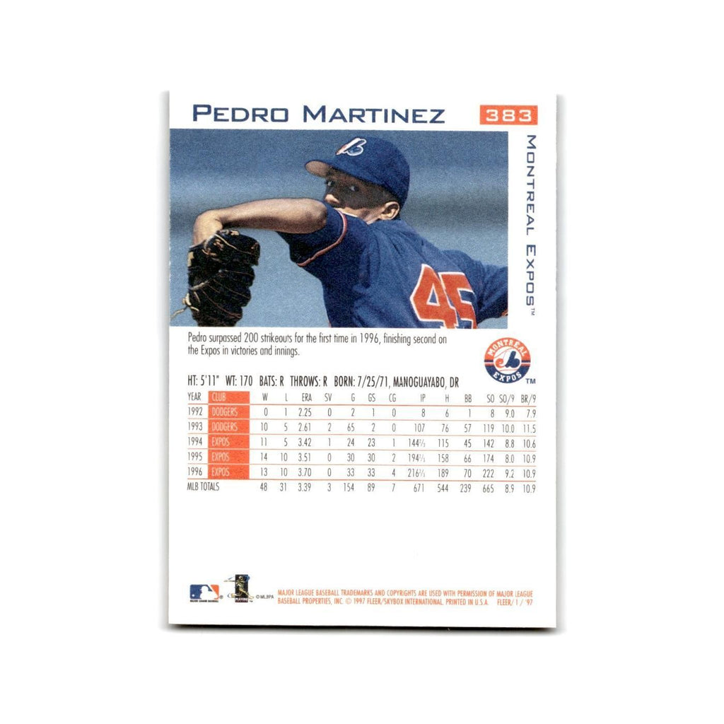 Pedro Martinez 1997 Fleer #383 Montreal Expos Baseball Card NM