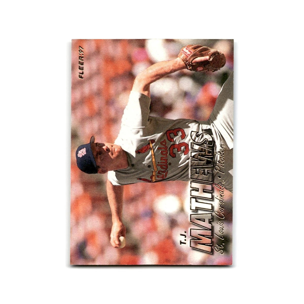 T.J. Mathews 1997 Fleer #448 St. Louis Cardinals Baseball Card NM