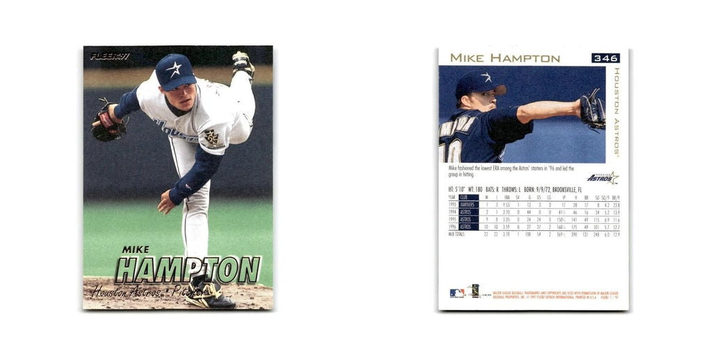 Mike Hampton 1997 Fleer #346 Houston Astros Baseball Card NM