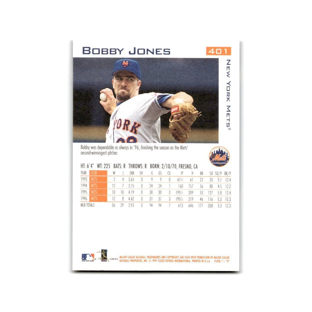 Bobby Jones 1997 Fleer #401 New York Mets Baseball Card NM
