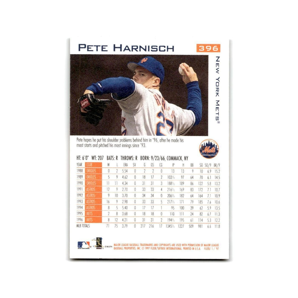Pete Harnisch 1997 Fleer #396 New York Mets Baseball Card NM