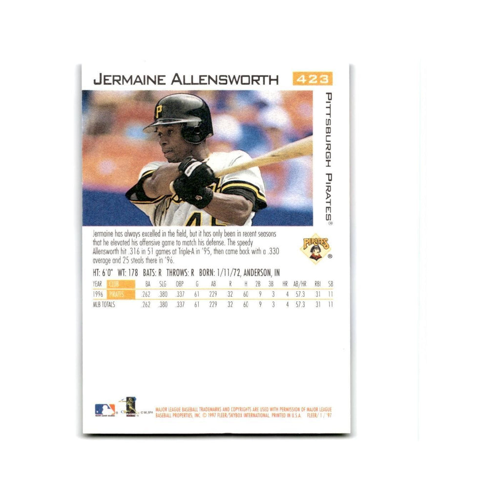 Jermaine Allensworth 1997 Fleer #423 Pittsburgh Pirates Baseball Card NM
