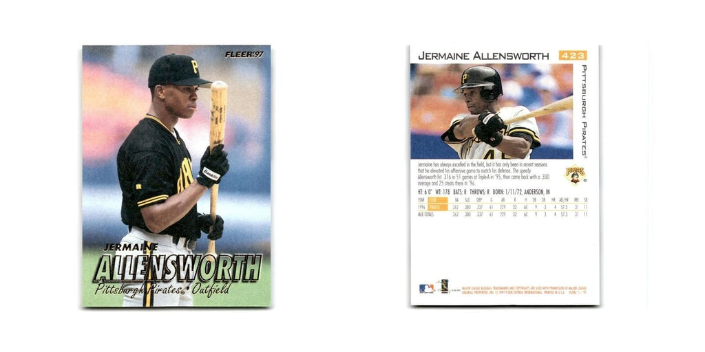 Jermaine Allensworth 1997 Fleer #423 Pittsburgh Pirates Baseball Card NM