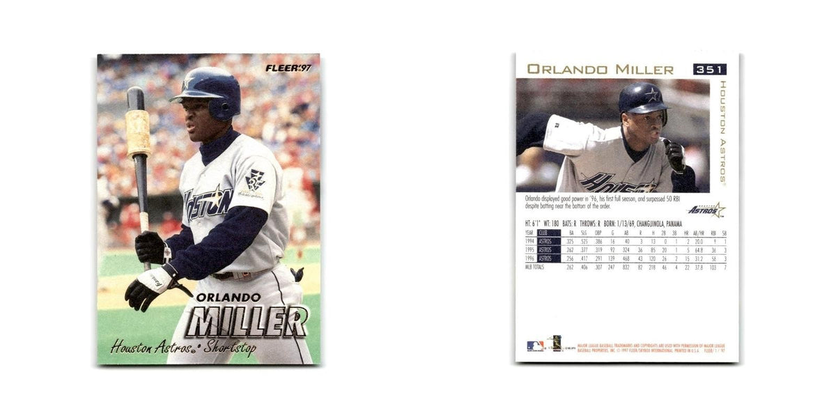 Orlando Miller 1997 Fleer #351 Houston Astros Baseball Card NM