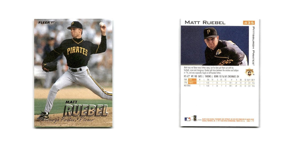 Matt Ruebel 1997 Fleer #435 Pittsburgh Pirates Baseball Card NM